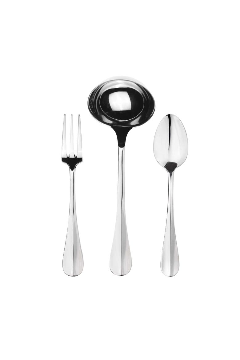 Roma Serving Set - 3 Pieces, Alternate, color, Silver