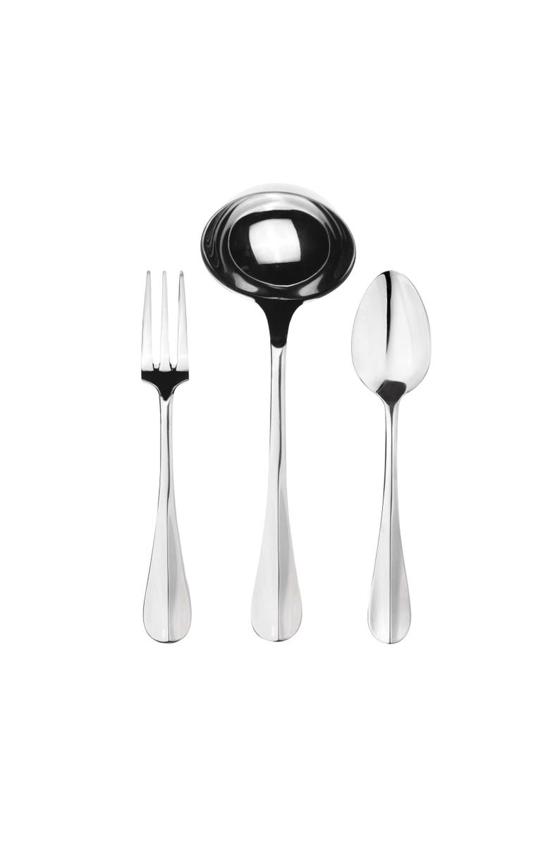 Mepra Roma Serving Set - 3 Pieces, Alternate, color, Silver