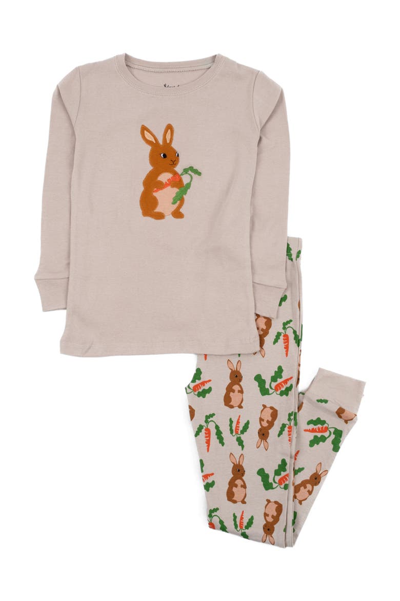 Kids Two-Piece Cotton Easter Matching Family Pajamas, Bunny Prints, Main, color, Rabbit