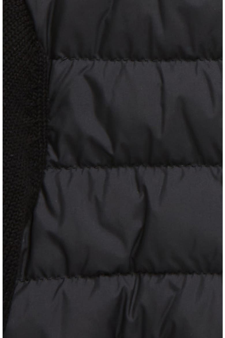 Kids' Mixed Media Quilted Down Jacket, Alternate, color, BLACK