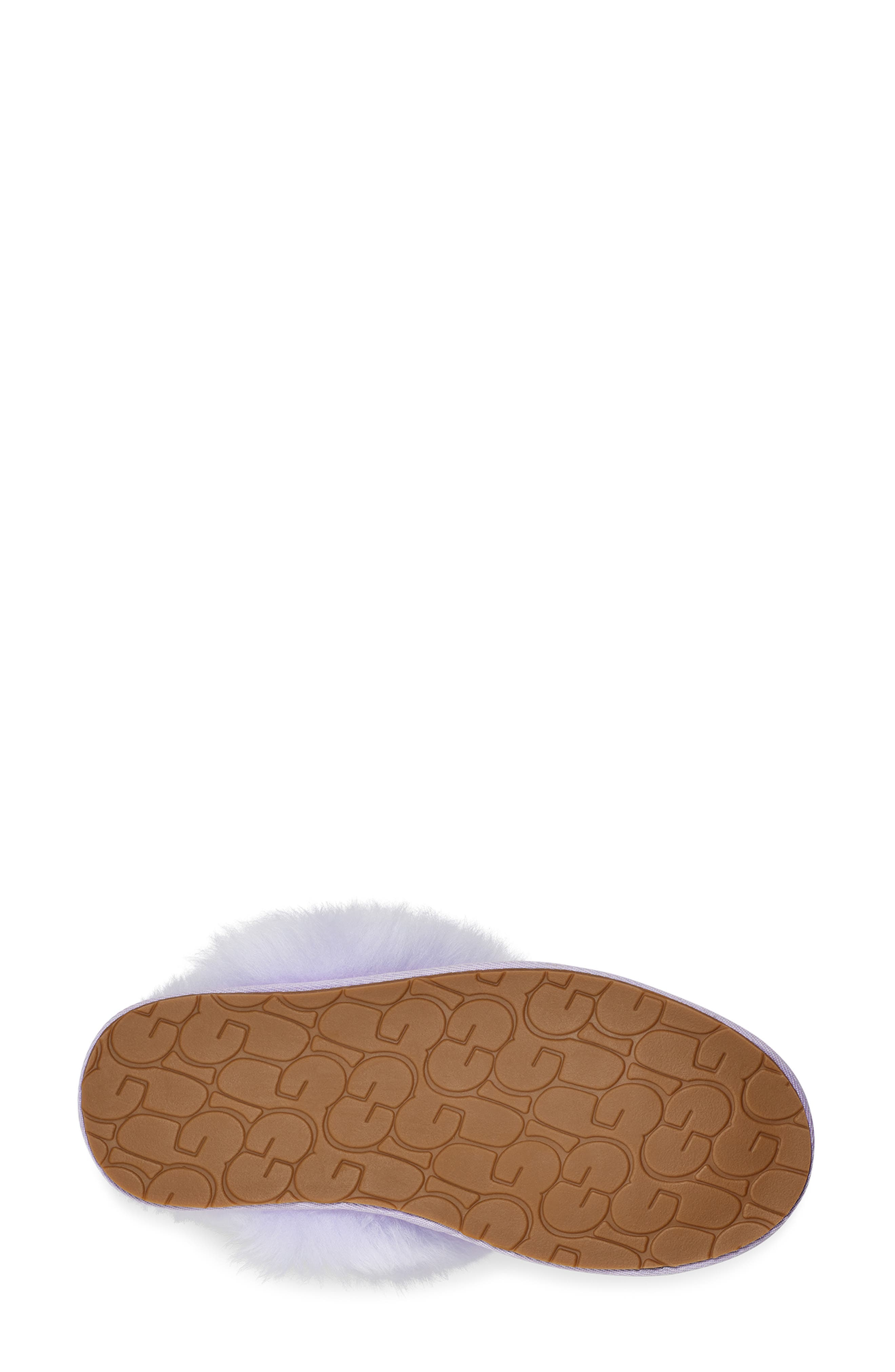 Scuff Sis Genuine Shearling Mule Slipper, Alternate, color, SAGE BLOSSOM