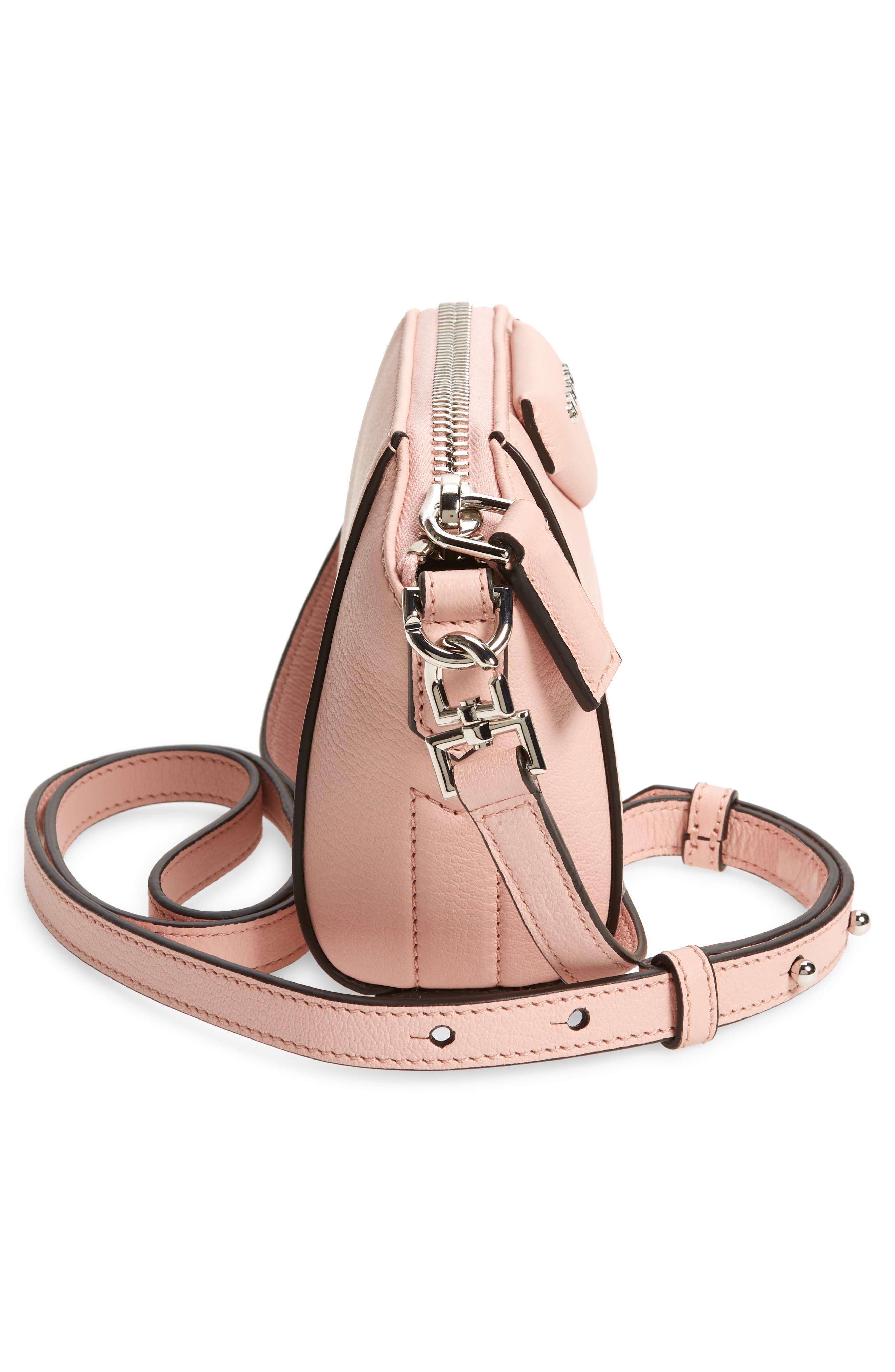 Nano Antigona Sugar Leather Crossbody Bag, Alternate, color, CANDY PINK