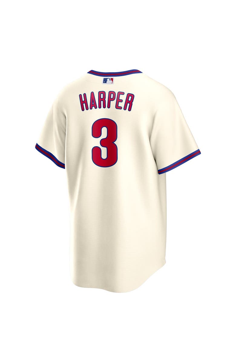 Nike Men's Nike Bryce Harper Cream Philadelphia Phillies Alternate Replica Player Name Jersey, Alternate, color,