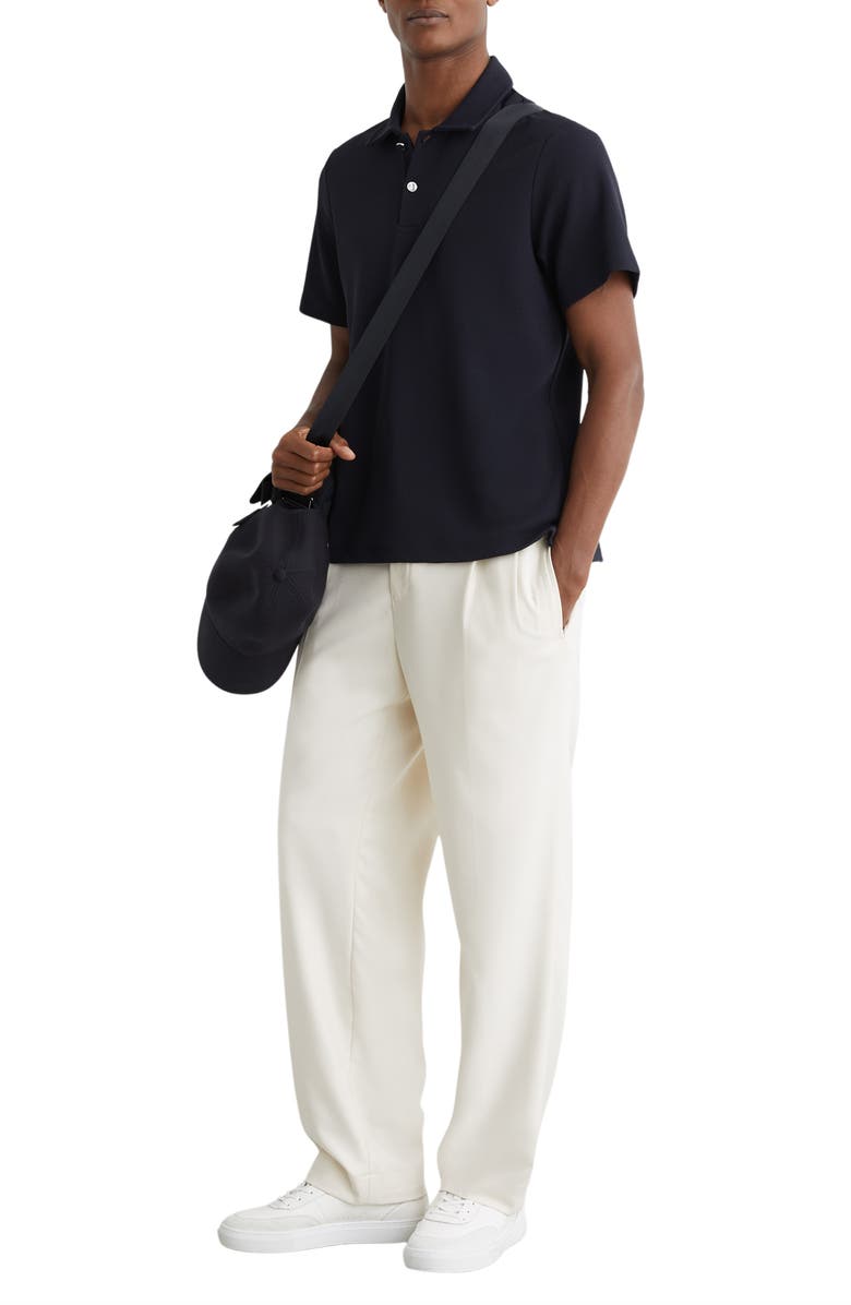 Reiss Kennedy Textured Polo, Alternate, color, Navy