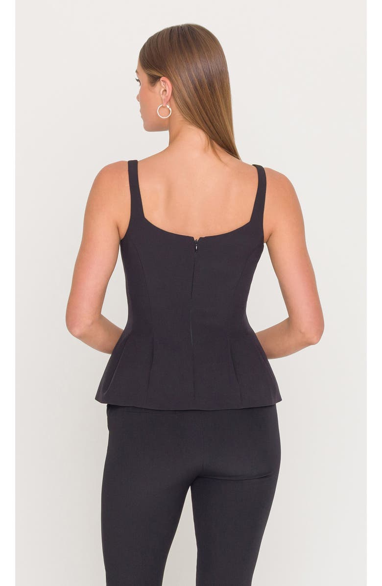 Generation Love Sofia Crepe Peplum Top, Alternate, color, Black