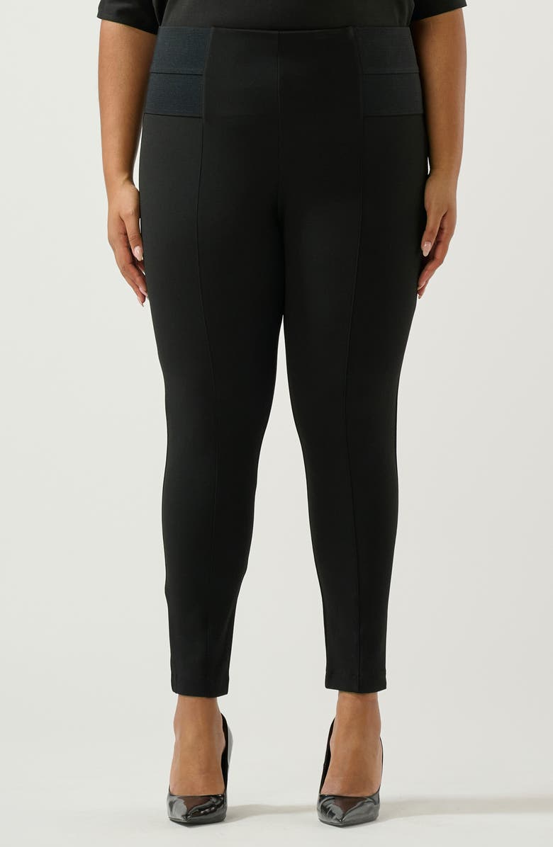 Estelle Harlow Elastic Waist Pants, Main, color, Black