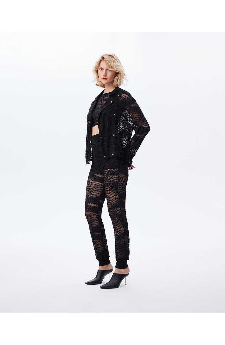 THEO The Label Artemis Fern Lace Trackpant, Alternate, color, Black