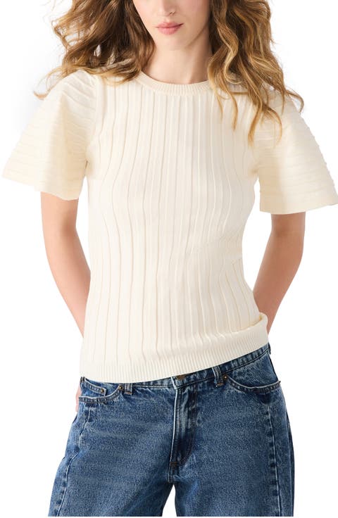 Allie Short Sleeve Rib Sweater