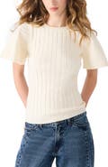 Steve Madden Allie Short Sleeve Rib Sweater