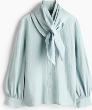H&M Scarf-detail Shirt