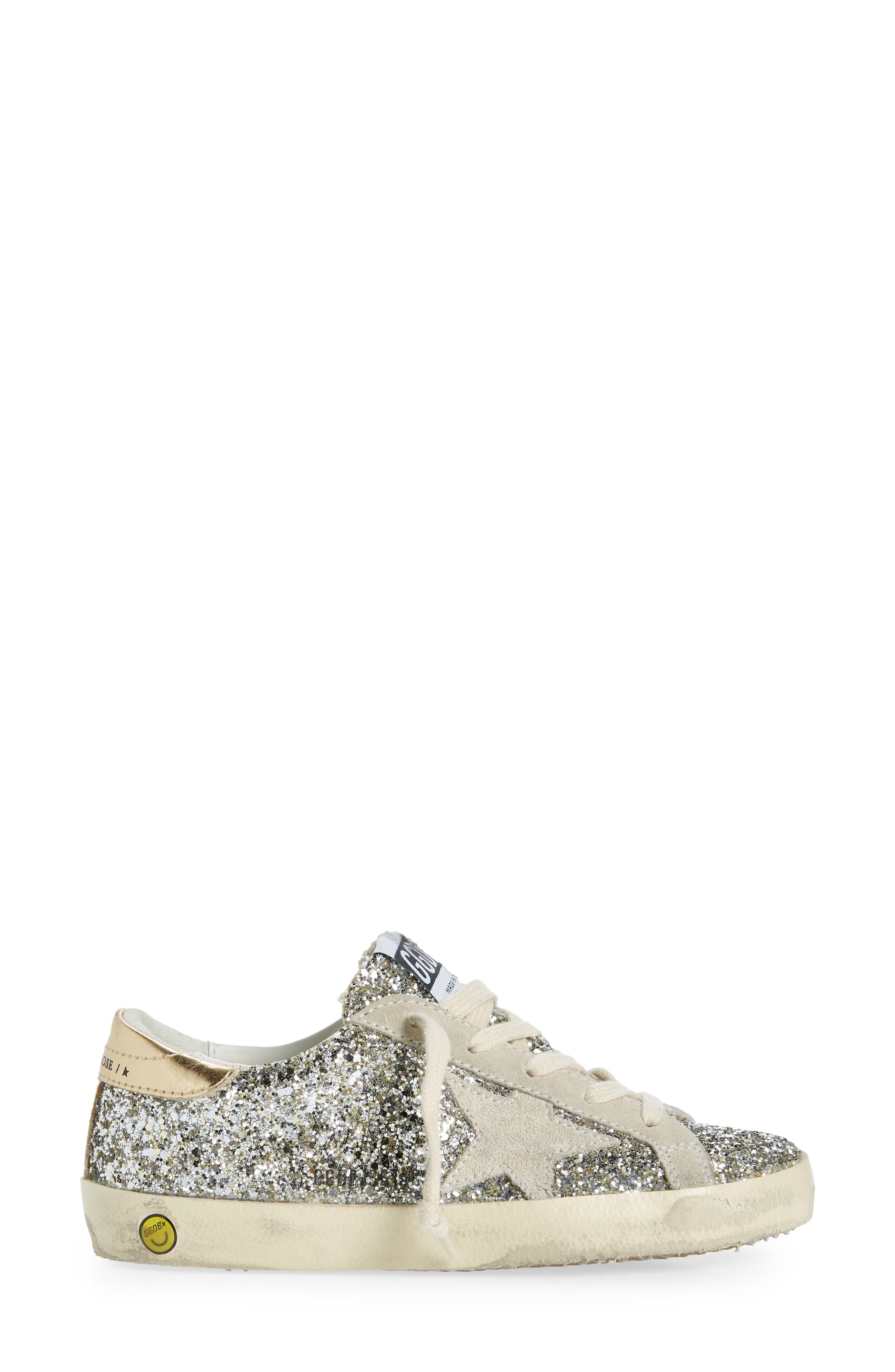 Golden Goose Kids' Super-Star Glitter Low Top Sneaker, Alternate, color, 