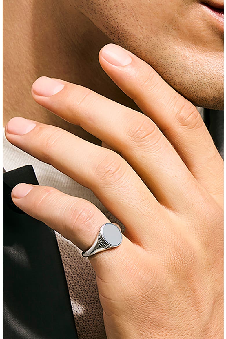 Icon 50 Signet Ring, Alternate, color, SILVER