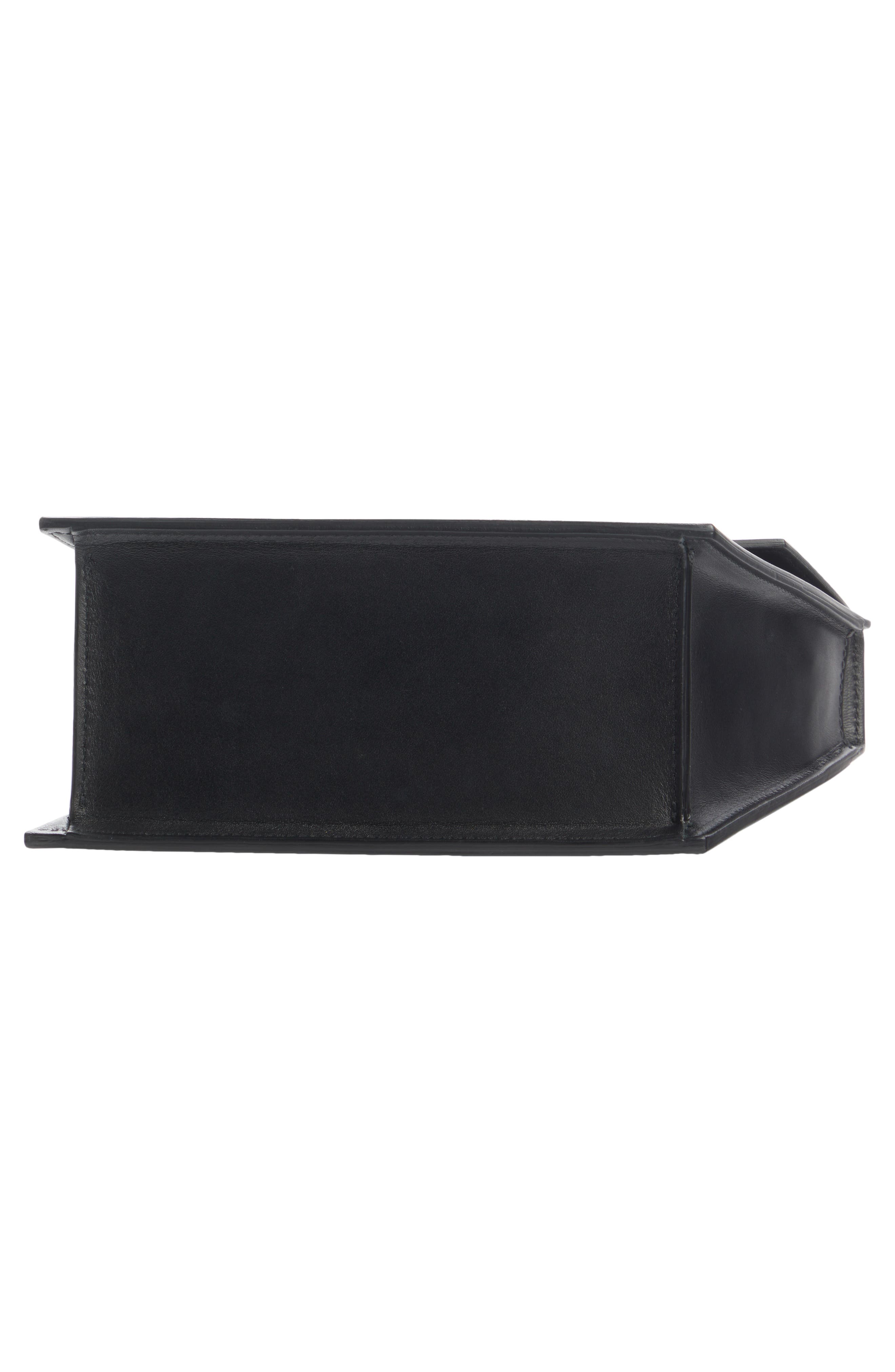 Acne Studios Mini Agost Distorted Leather Top Handle Bag, Alternate, color, 