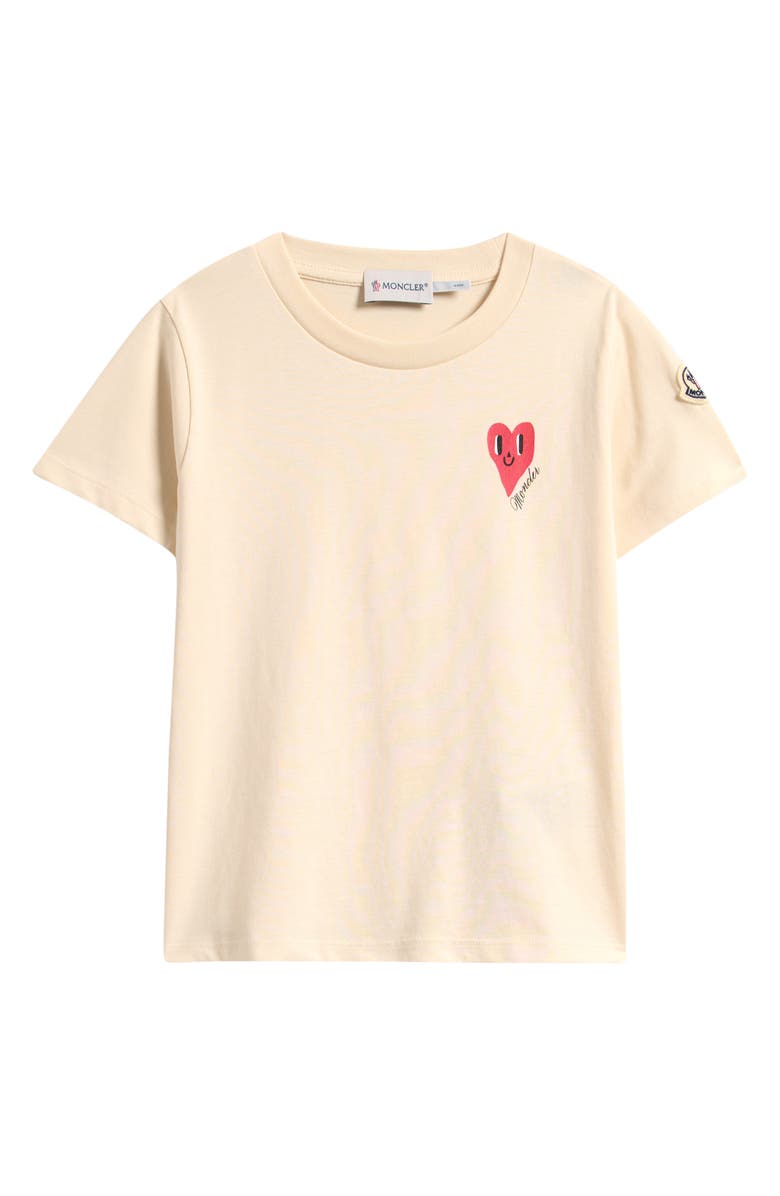 Moncler Kids' Graphic T-Shirt, Main, color, Cream