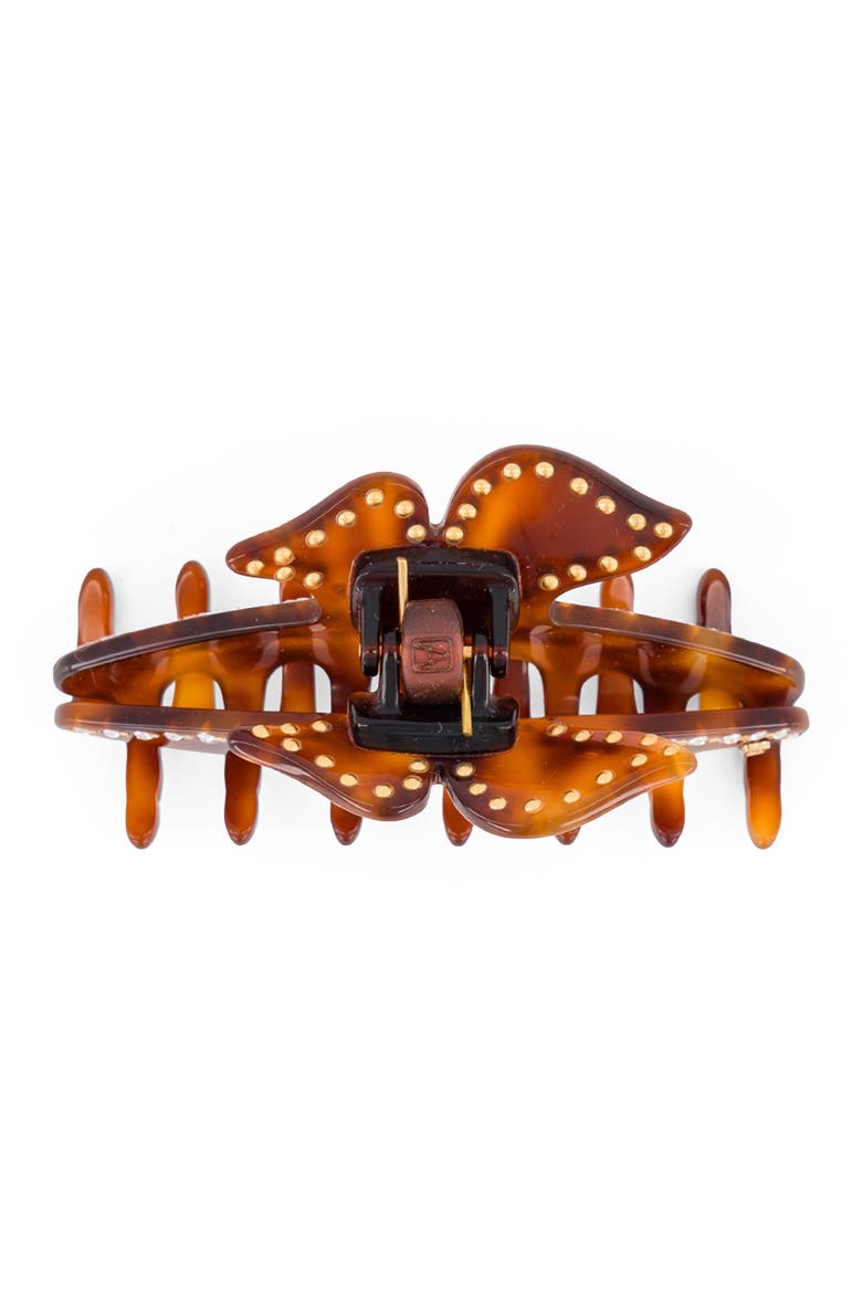 Dore acetate and crystals hair clip, Alternate, color, Tortoiseshell