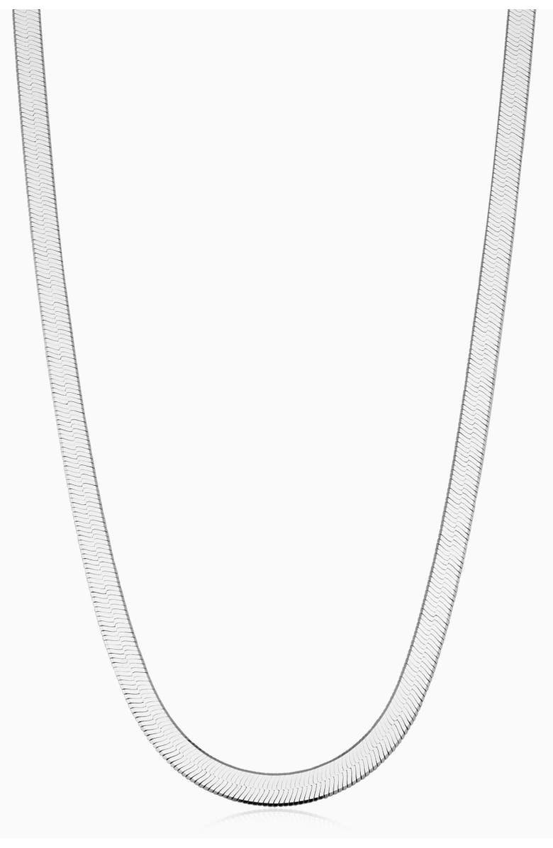 Oradina Mirage Herringbone Necklace in Sterling Silver, Main, color, Silver