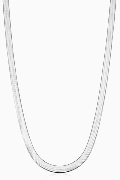 Mirage Herringbone Necklace in Sterling Silver