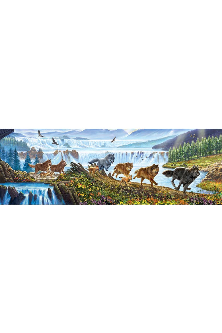 Wolves on the Run 500 piece Jigsaw Puzzle for Adults, Alternate, color, Multicolor