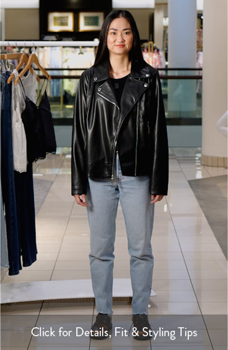 Asymmetric Zip Faux Leather Jacket, sales video thumbnail