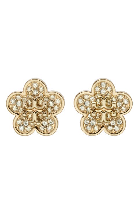 Forget Me Not Pavé Stud Earrings