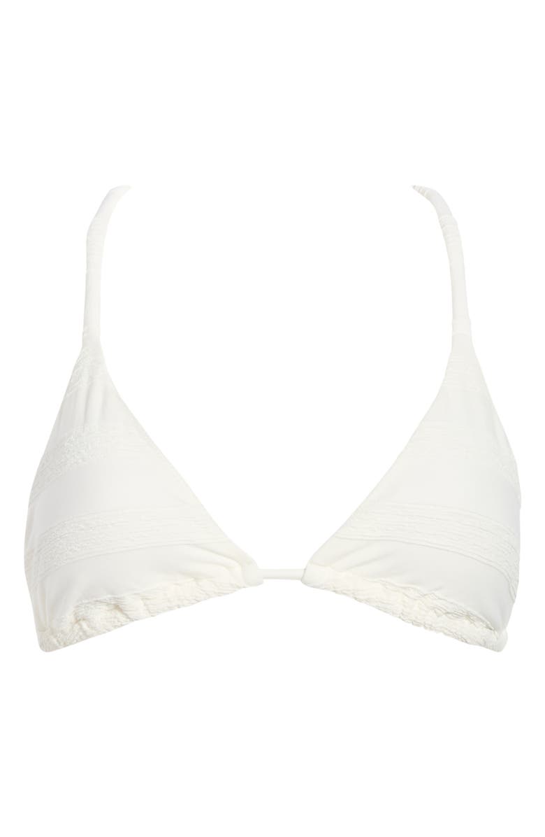 ViX Paula Hermanny Leanne Solid Triangle Bikini Top, Alternate, color, White