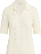 Favorite Daughter The Courtside Open Stitch Polo Sweater