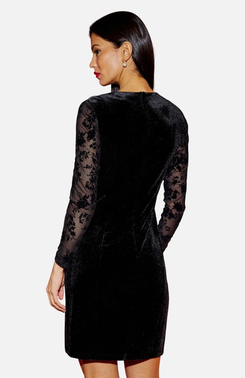 Yumi Fitted Velvet Dress In Black