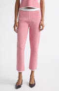 POSSE Micah Gingham High Waist Crop Flare Pants