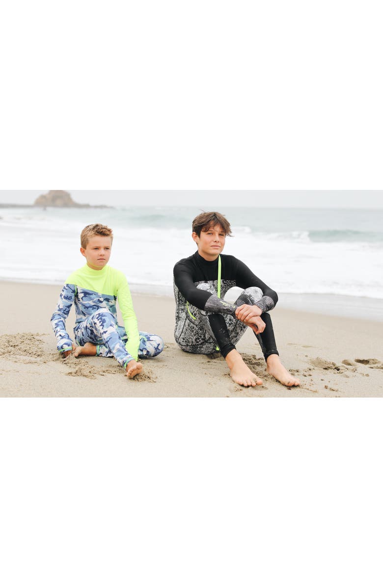 TUTUBLUE Boys' Full-Body One-Piece Swimsuit - UPF 50+, Alternate, color, Blue Camo