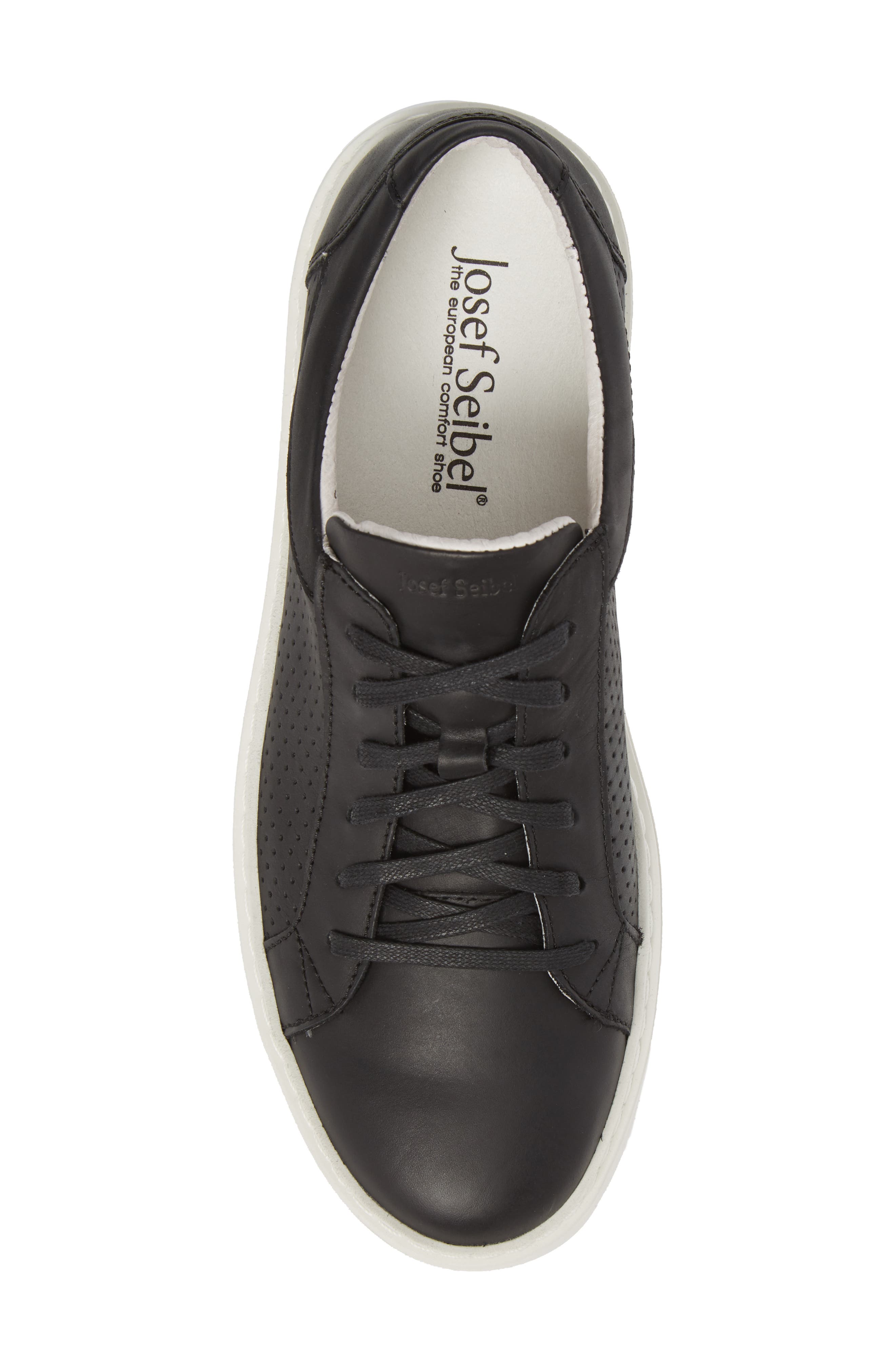 Quentin 13 Perforated Sneaker, Alternate, color, BLACK LEATHER