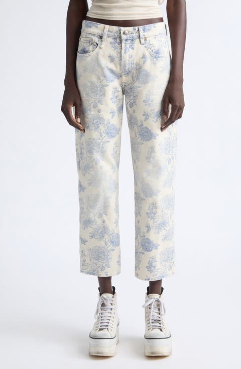 Floral Boyfriend Jeans