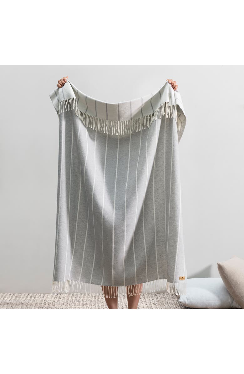 Lands Downunder Fiji Stripe Throw, Alternate, color, Light Gray