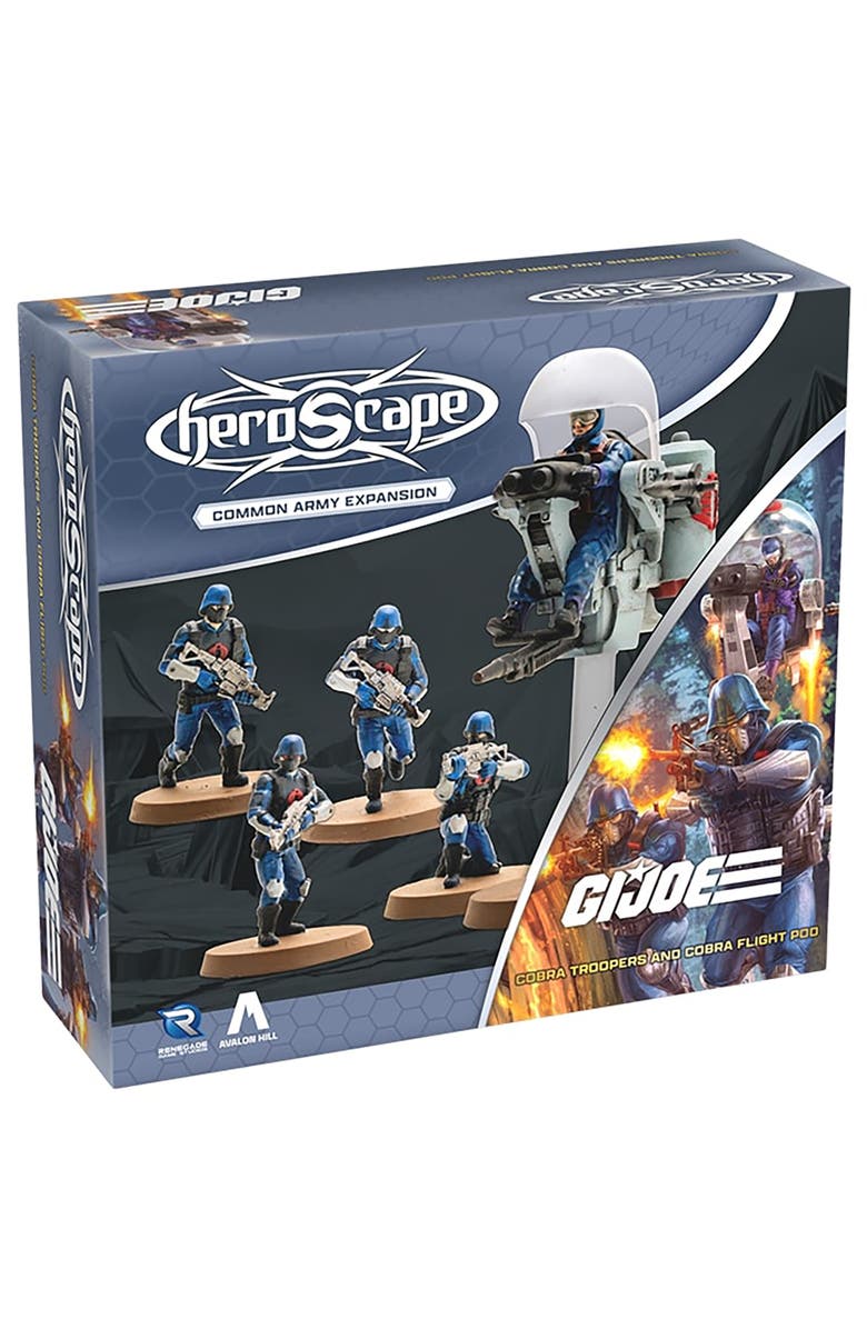 Renegade Game Studios GI JOE Heroscape, 5 Unpainted Miniatures, 2 Army Cards, Main, color, Multicolored