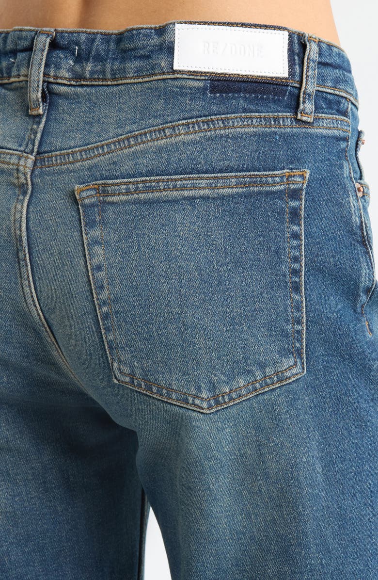 Re/Done Slim Straight Crop Jeans, Alternate, color, Smoke Water