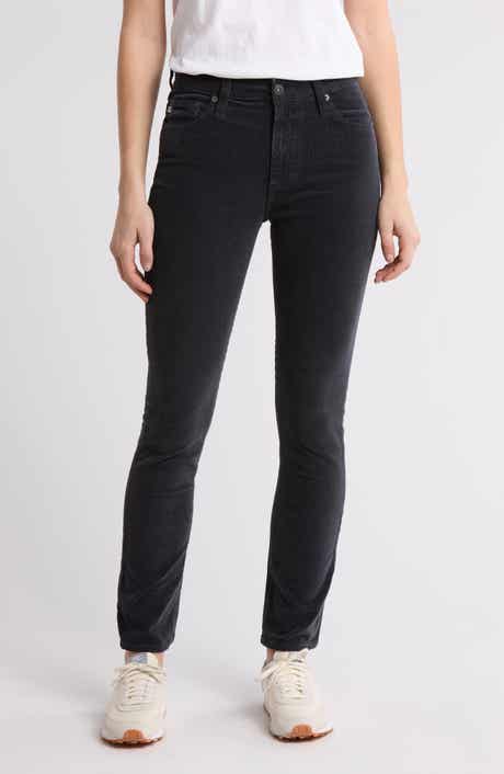 AG Mari High Waist Slim Ankle Straight Leg Corduroy Pants
