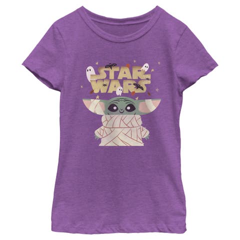 Girl's Star Wars The Mandalorian Halloween Grogu Mummy  Graphic T-Shirt