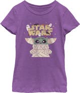 Star Wars: The Mandalorian Girl's Star Wars The Mandalorian Halloween Grogu Mummy Graphic T-Shirt