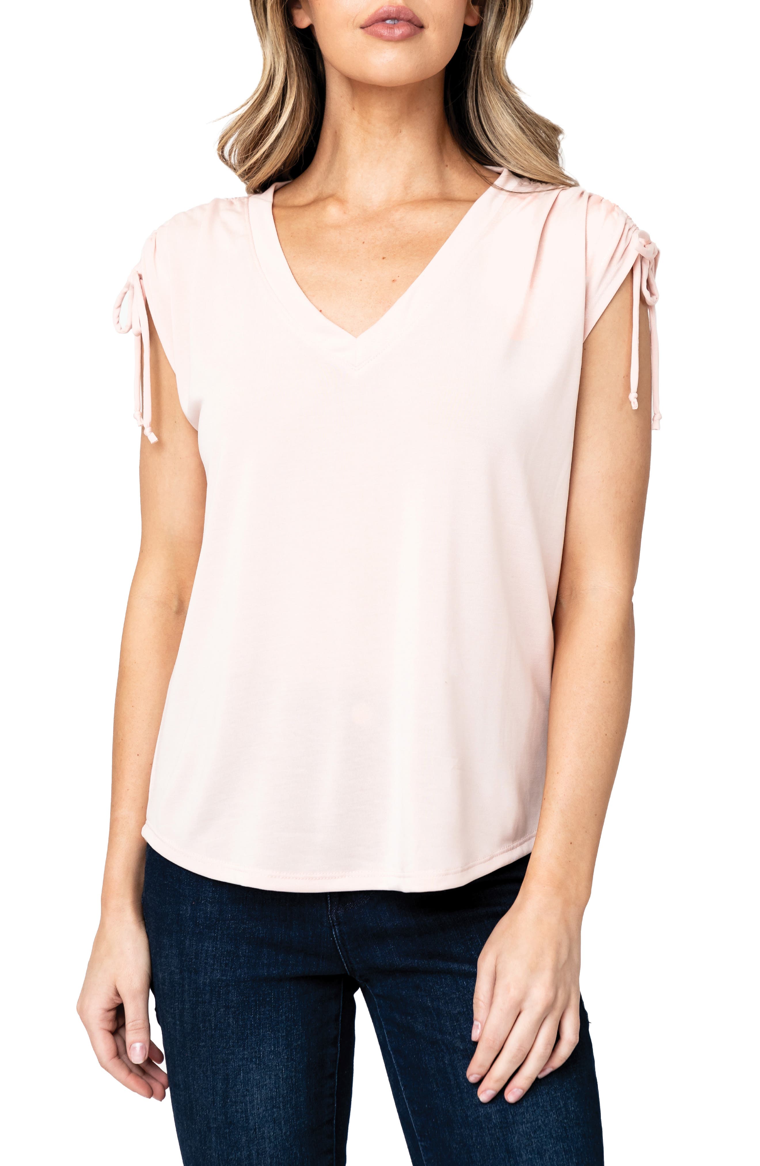 Cinched Shoulder Cap Sleeve T-Shirt - image 5