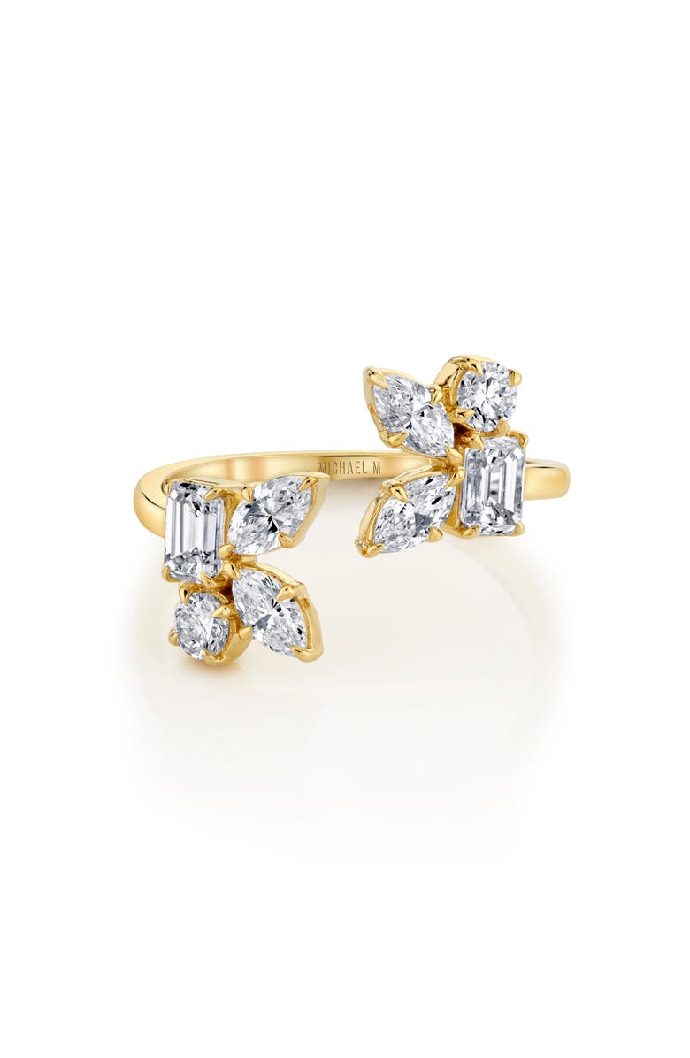Michael M Montage Cluster Bypass Ring, Alternate, color, Yellow Gold