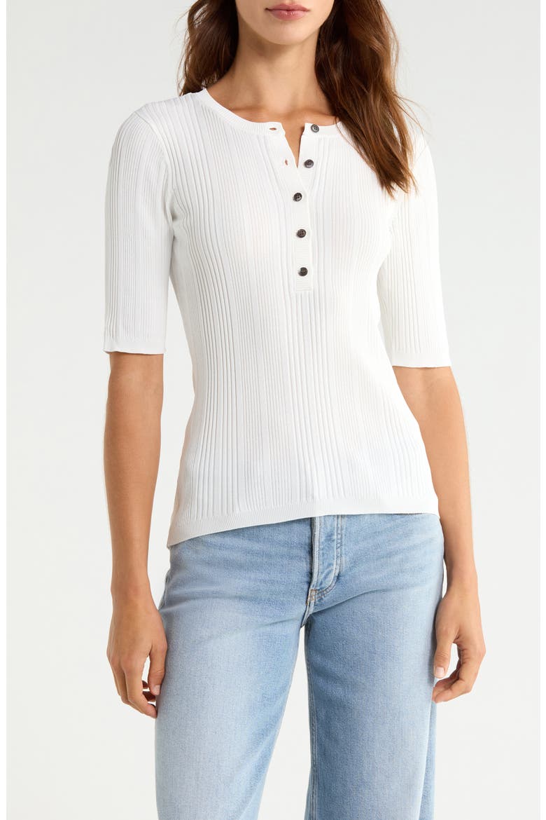 Air Of Ease Rib Top, Main, color, CHALK WHITE