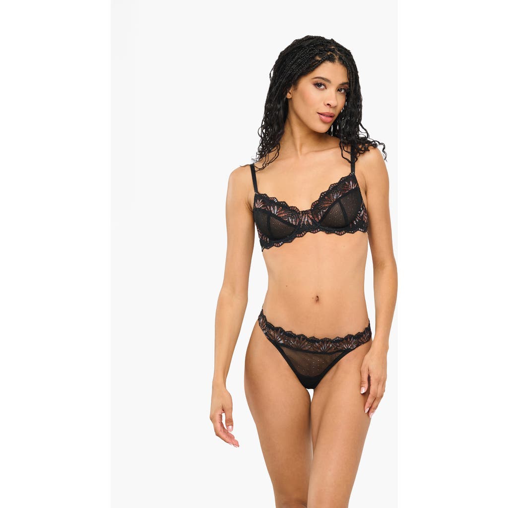 Cosabella Amalia Low Rise Thong In Black