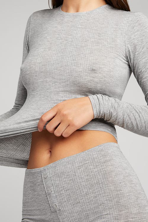 Negative Underwear Whipped Long Sleeve In Heather Grey