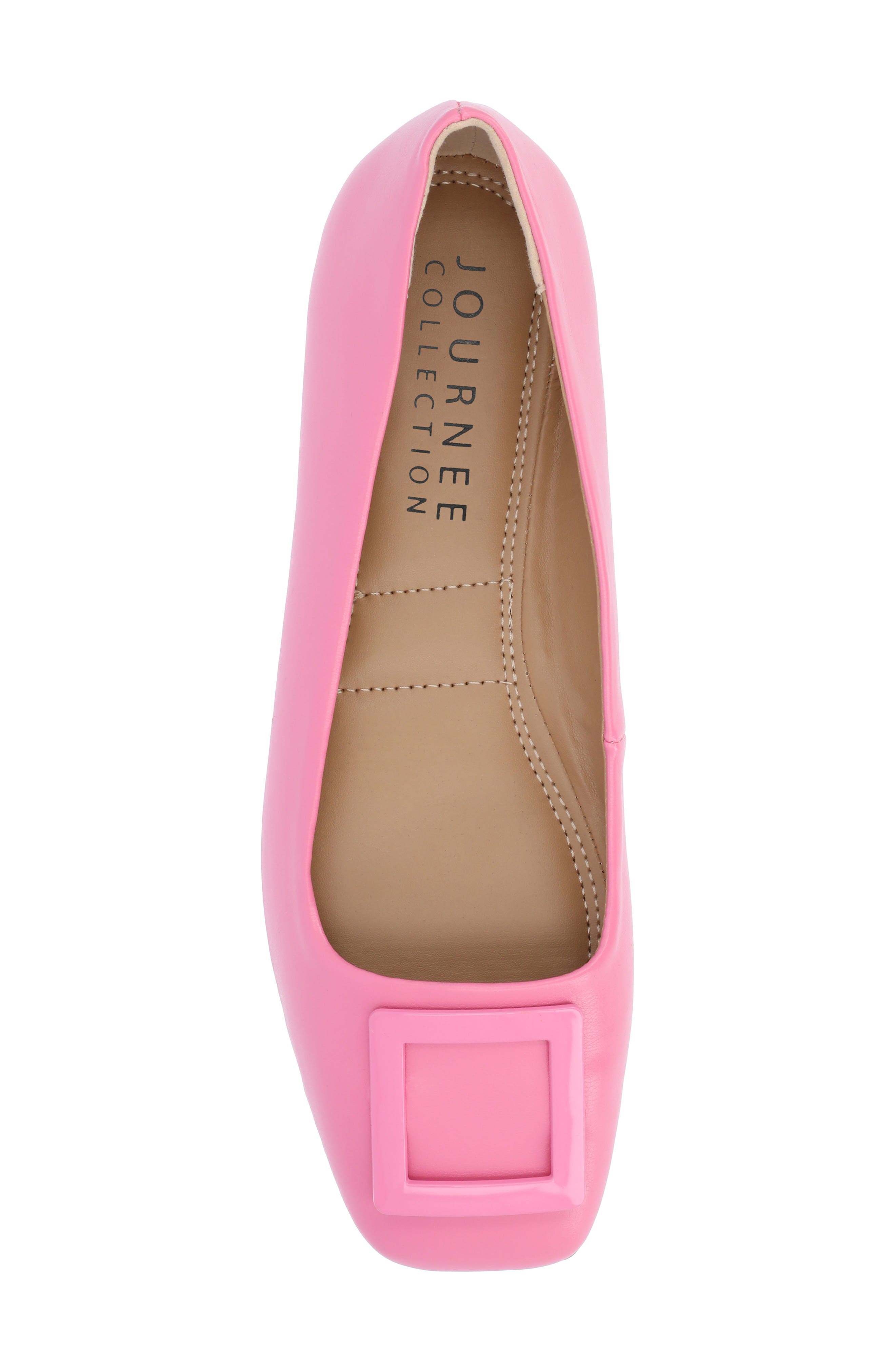 Zimia Square Buckle Flat, Alternate, color, PINK