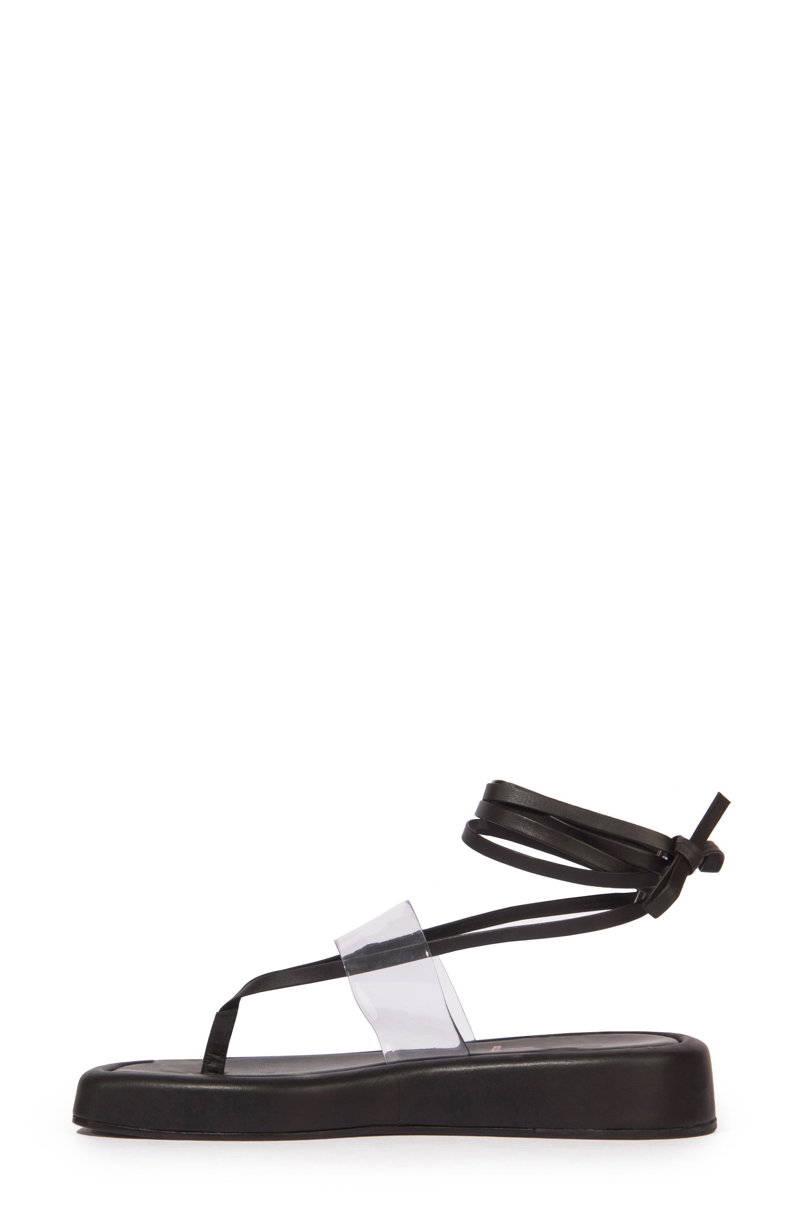 BLACK SUEDE STUDIO Flatform Ankle Strap Sandal, Alternate, color, 