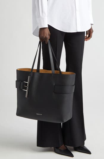 トートバッグ ALEXANDER MCQUEEN TYRIAN PURPLE LEATHER T-BAR SHOPPING BAG Alexander Mcqueen Tyrian Purple Leather T-bar Shopping Bag