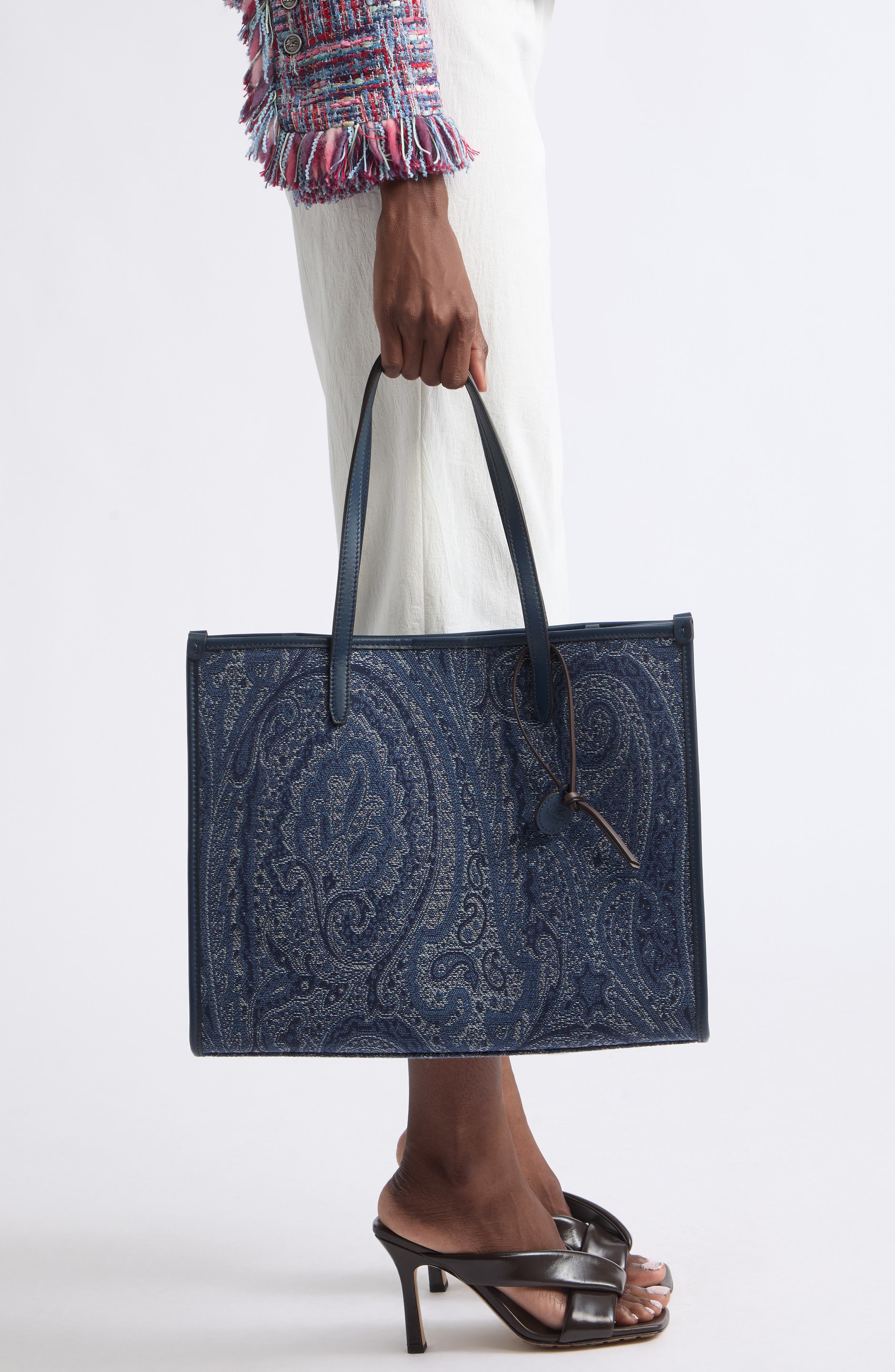 Love Trotter Jacquard Tote, Alternate, color, BLUE MULTI