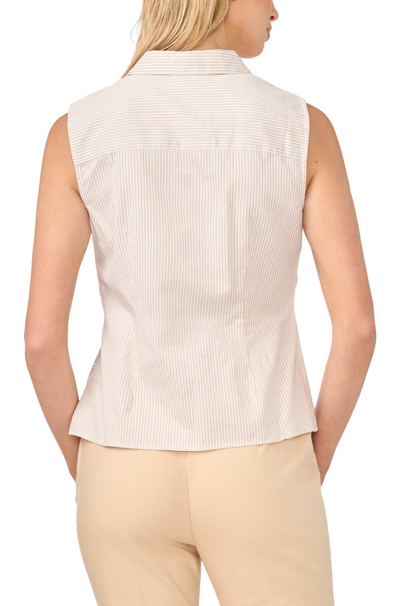Halogen<sup>®</sup> Twist Front Sleeveless Button-Up Shirt, Alternate, color, Pebble