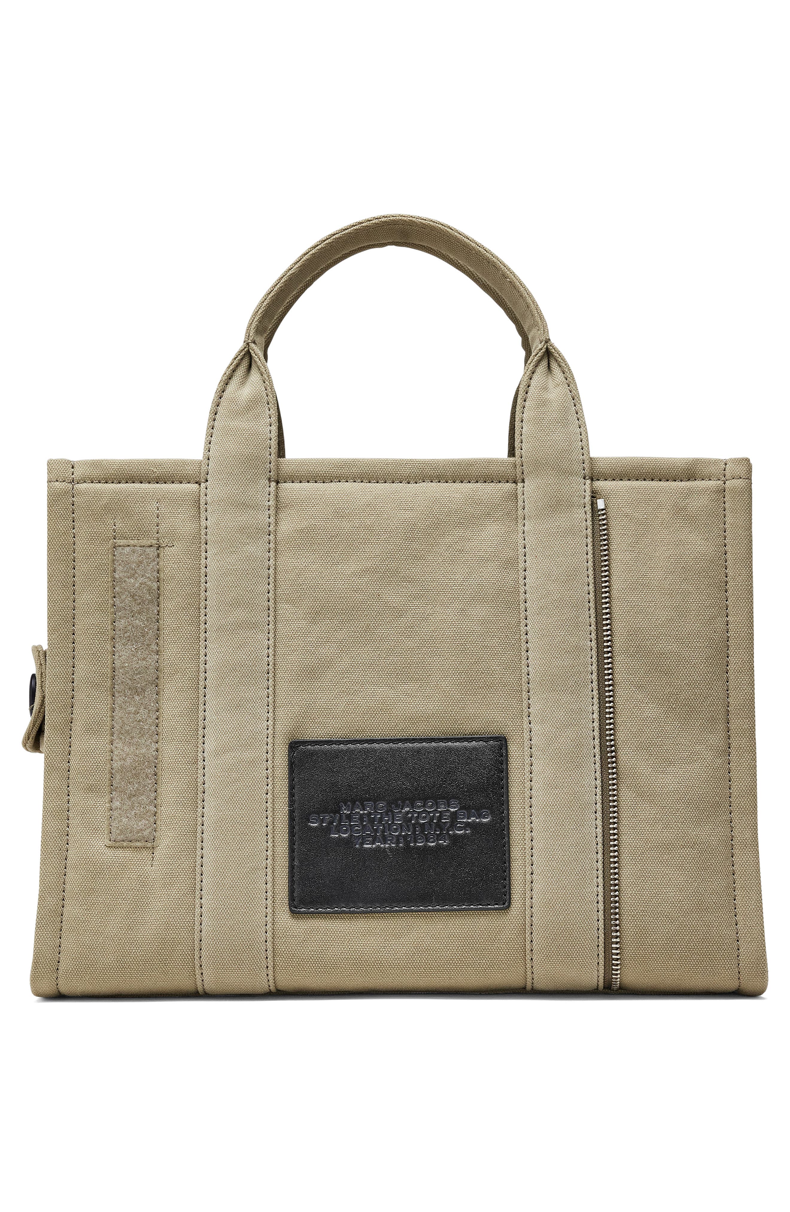 The Cargo Faux Fur Canvas Medium Tote, Alternate, color, UTILITY KHAKI
