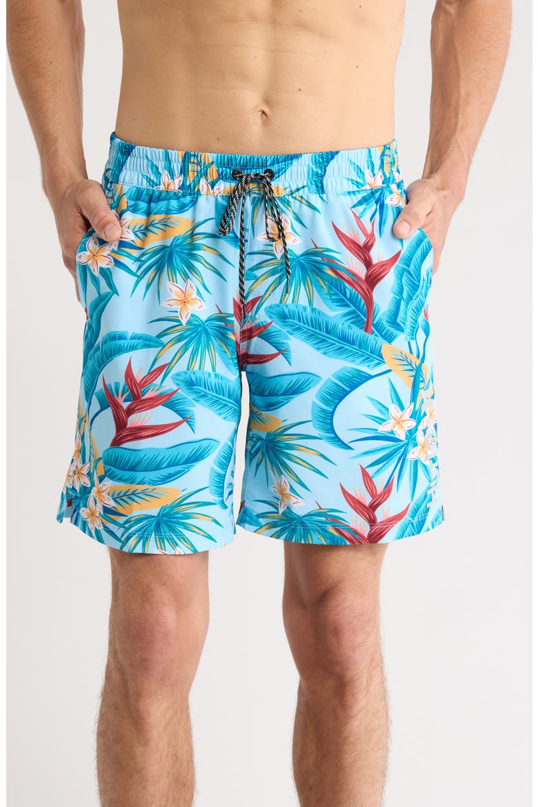 Oaxaca Volley Swim Shorts, Main, color, BLUE DREAM