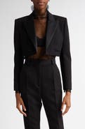 Dolce&Gabbana Wool & Silk Blend Crop Blazer